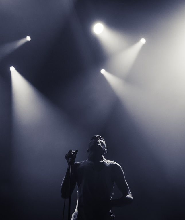 Tricky en concert à l'Elysée Montmartre, à Paris, le 15 décembre 2017