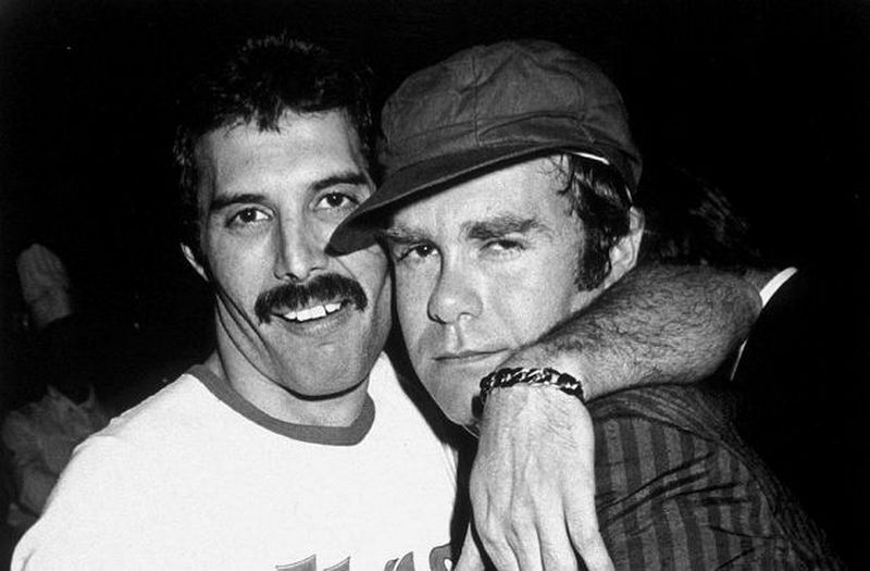 Freddie Mercury et Elton John dans les années 1970