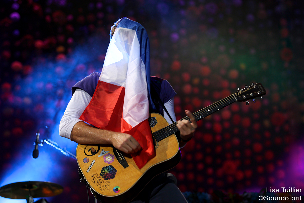 Coldplay en concert au Stade de France, à Paris, le 15 juillet 2017