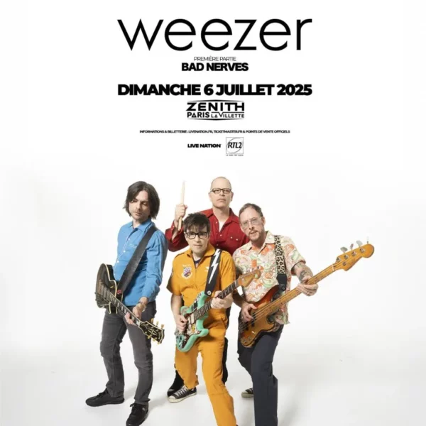 Bad Nerves en première partie de Weezer