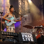 Lianne La Havas en concert au Fnac Live Festival (Hôtel de Ville de Paris), le 23 juillet 2016.