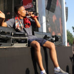 Loyle Carner en concert au Fnac Live Festival, sur le parvis de l'Hôtel De Ville de Paris, le 7 juillet 2017